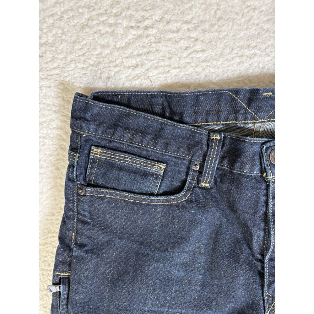 Levis 514 Jeans Mens 34x32 Blue Slim Straight Side Zip Pocket Moto Riding Dark - Picture 4 of 16